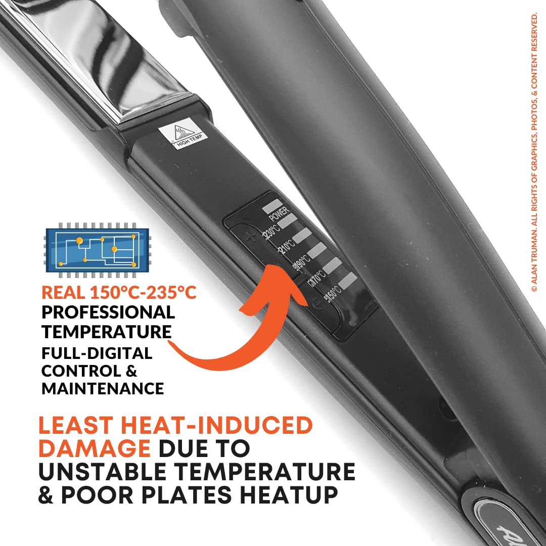 ALAN TRUMAN Love Hair Mirror Titanium Straightener ALAN TRUMAN