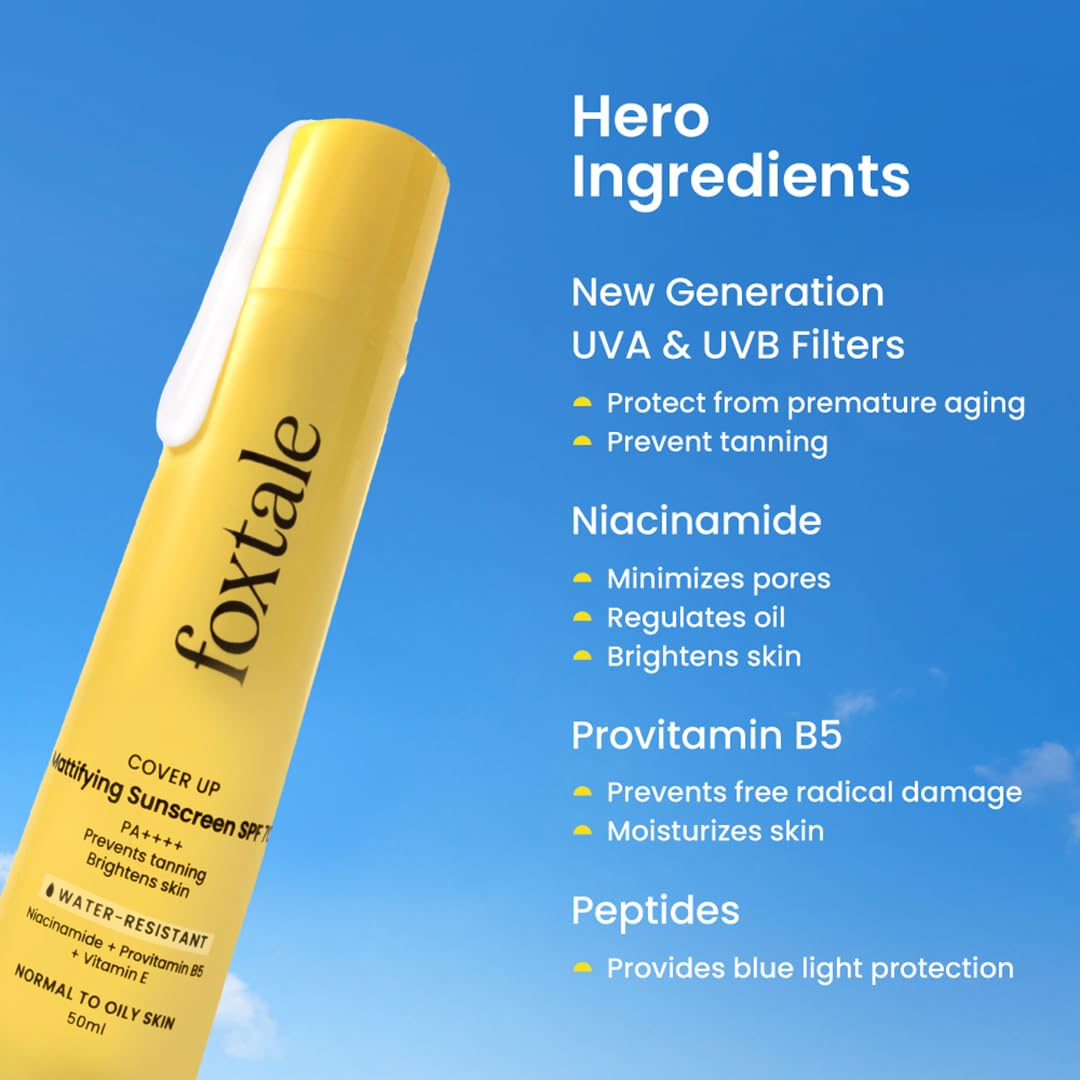 FOXTALE MATTIFYING SUNSCREEN SPF70 PA ++++ 50ML FOXTALE
