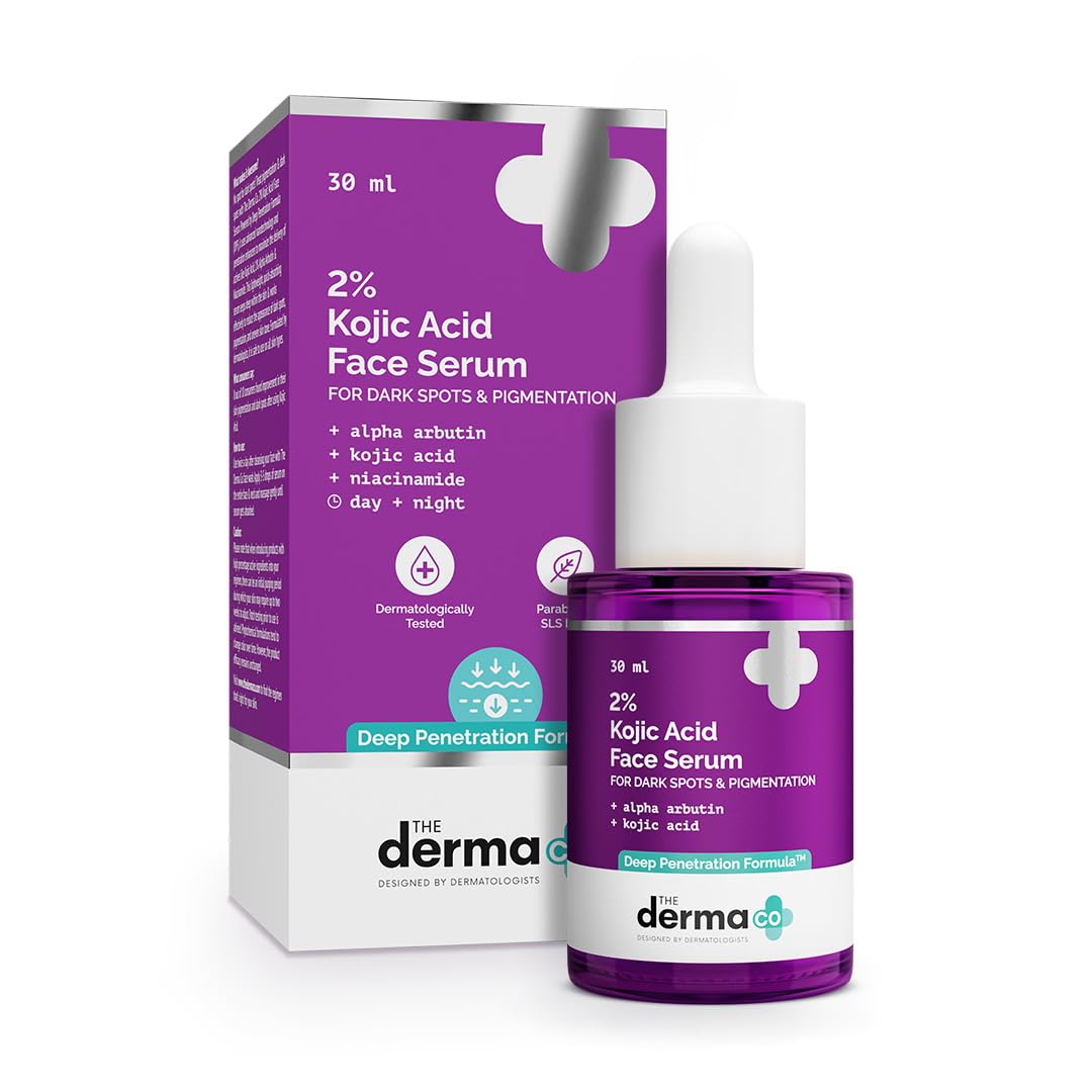 The Derma Co. 2% Kojic Acid Face Serum with Alpha Arbutin, Powered by Deep Penetration Formula™ | Fights Pigmentation | Fades Dark Spots | Brightens & Evens Skin Tone | 30 ml BEAUTY BUMBLE