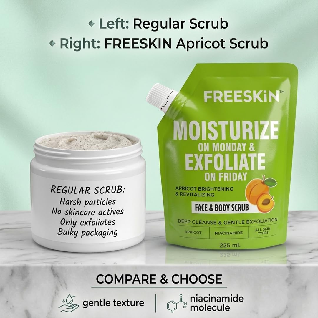 Freeskin Apricot Scrub 225ML freeskin