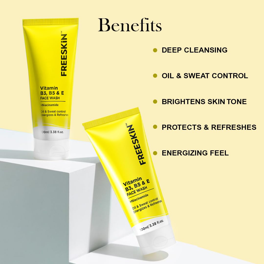 Freeskin Vitamin B3 B5 & E Face Wash 100ML freeskin