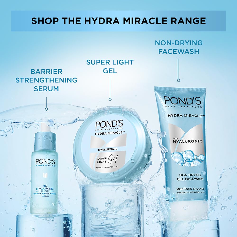 Pond's Super Light Gel Oil Free Moisturiser With Hyaluronic Acid + Vitamin E, 200 ML Beauty Bumble