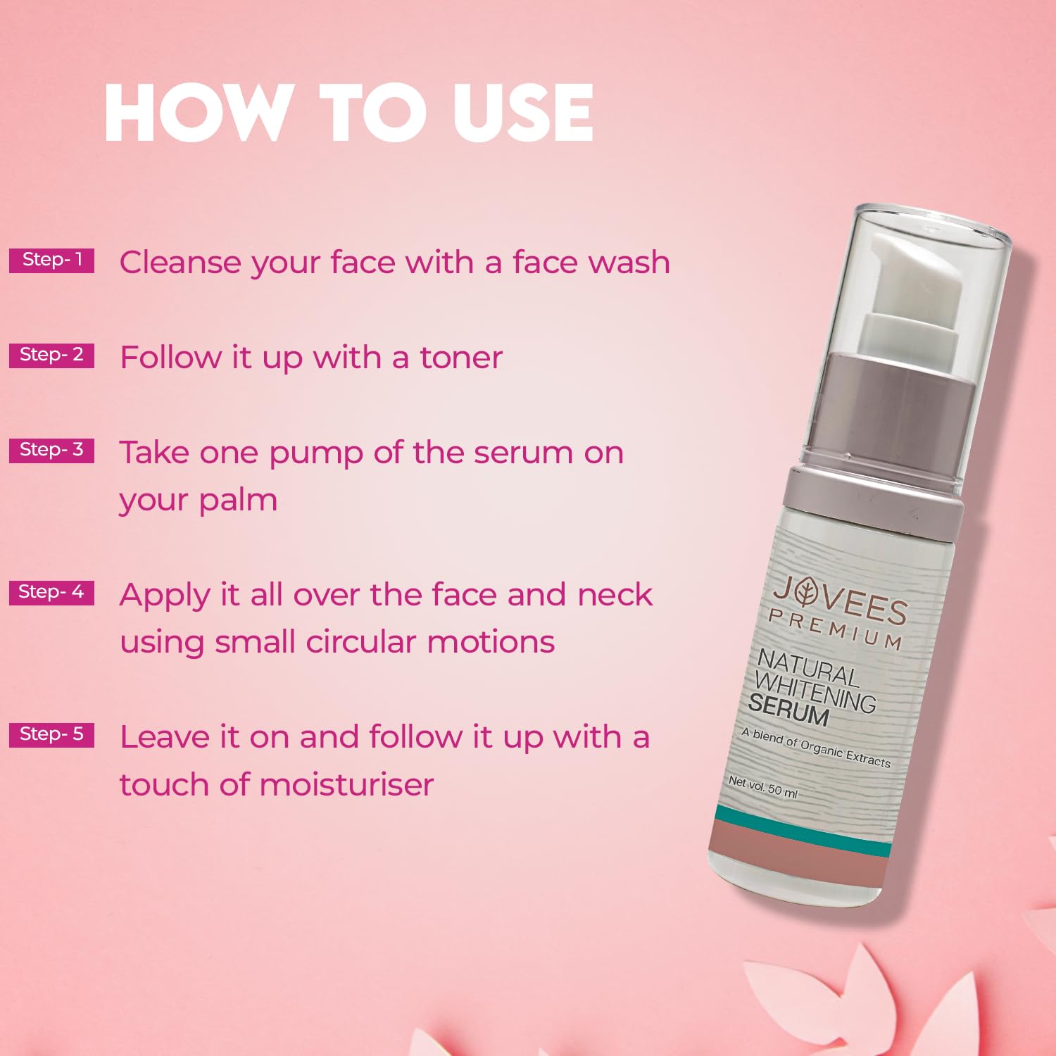 Jovees Premium Natural Whitening Serum 50 ml Jovees