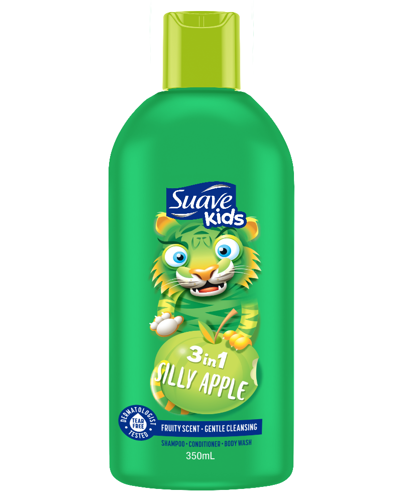 Suave Kids 3-in-1 Shampoo Conditioner & Body Wash Silly Apple 350ml Suave
