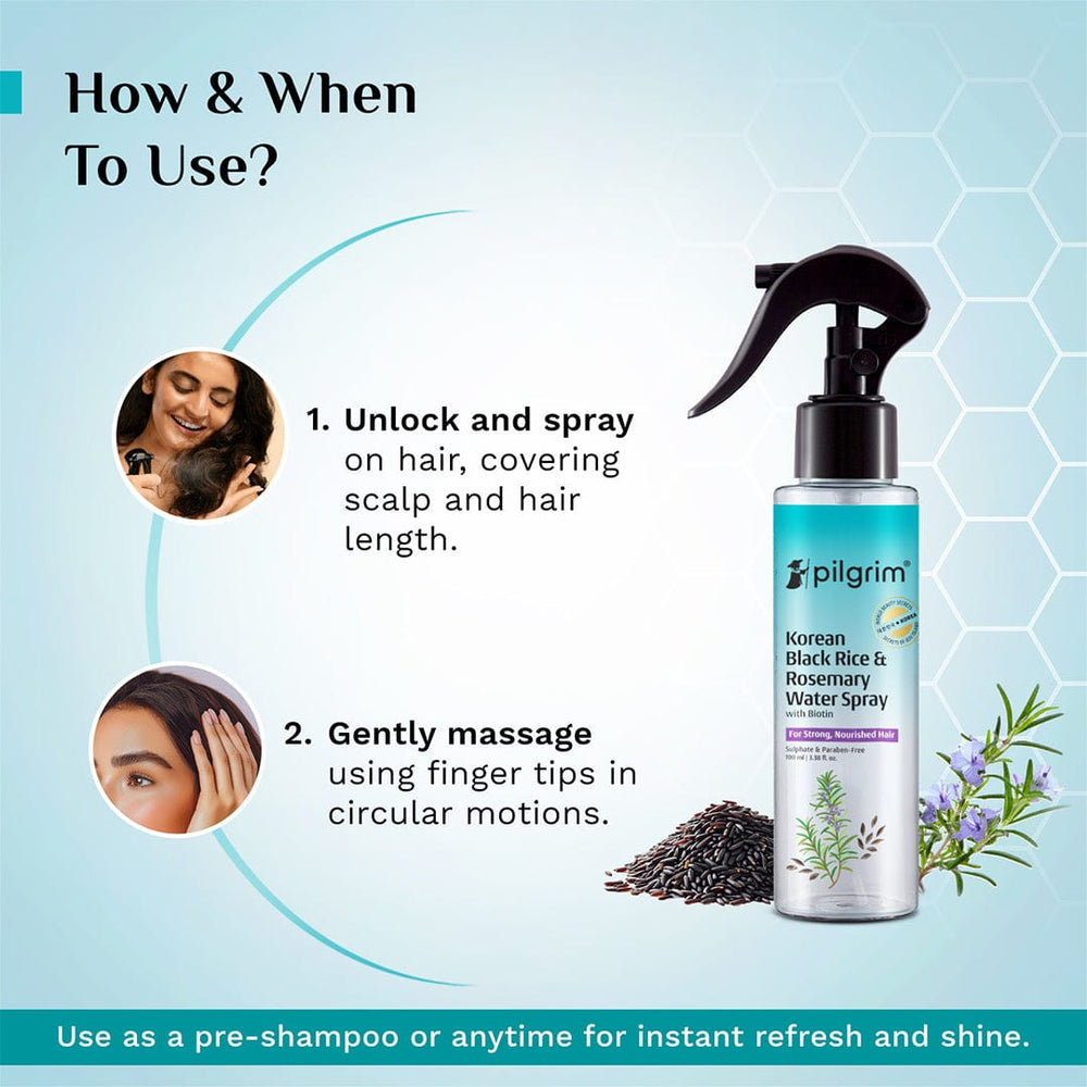 Pilgrim Korean Black Rice and Rosemary Water Spray With Biotin 100ml Pilgrim