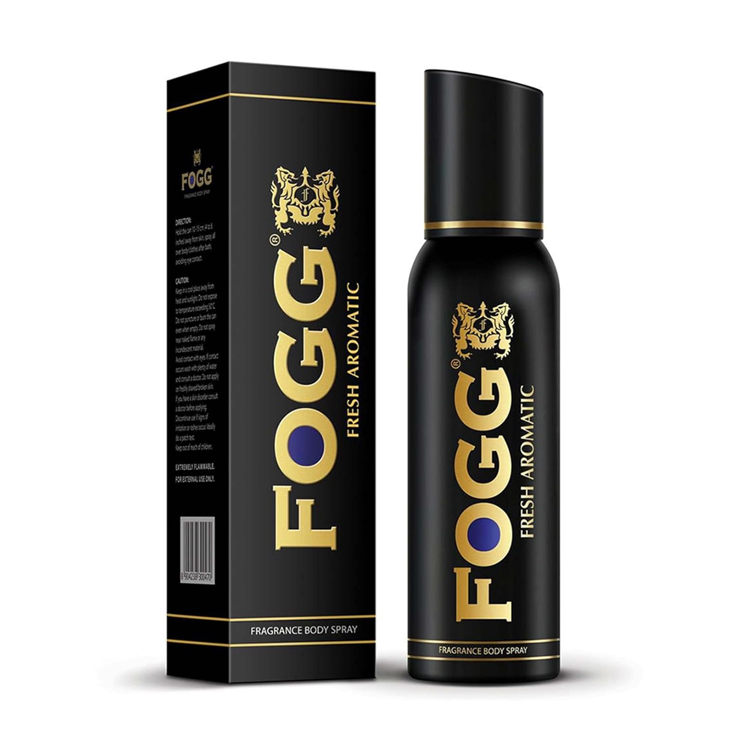 Fogg Fresh Aromatic Body Spray Deodorant For Men, Black, 120ml Beauty Bumble