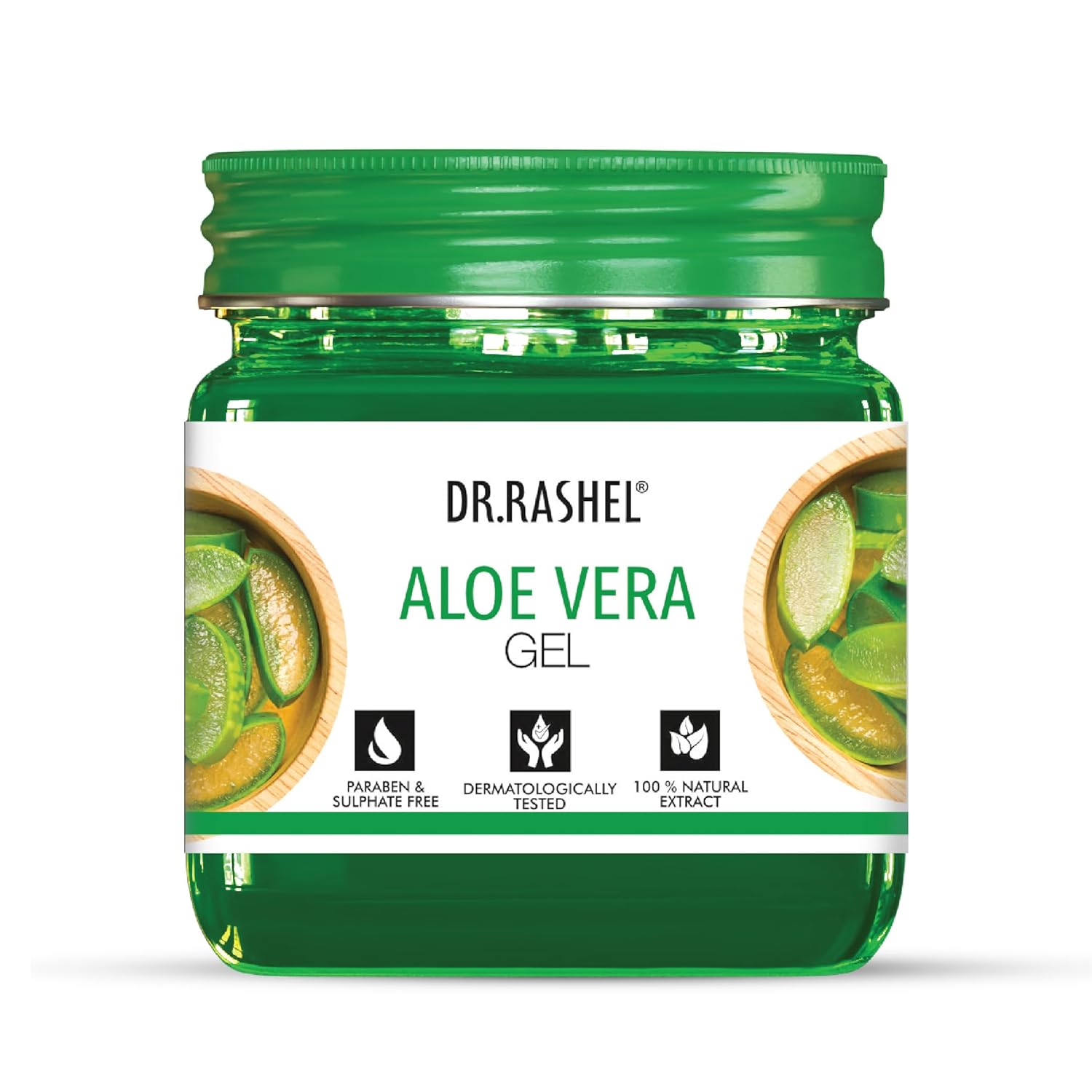 DR.RASHEL Aloe Vera Gel with natural Aloevera Extract for Men & Women for Moisturize and Sooth Glowing Skin with No Parabens, SLS, Silicones & Colour (380ml) Dr. Rashel