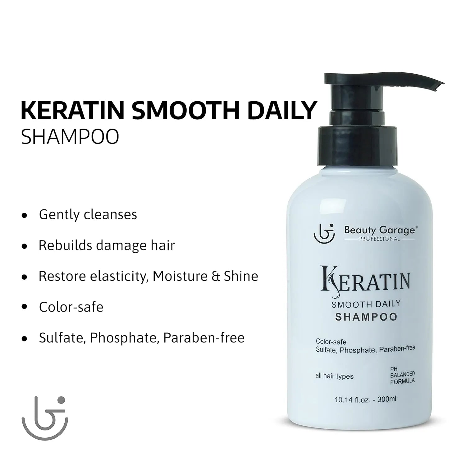 BEAUTY GARAGE Professional Keratin Smooth Daily Shampoo 300 ml Beauty Garage Professional