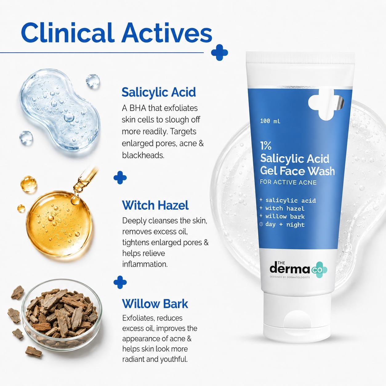 Derma Co 1% Salicylic Acid Gel Face Wash 100ML The Derma Co