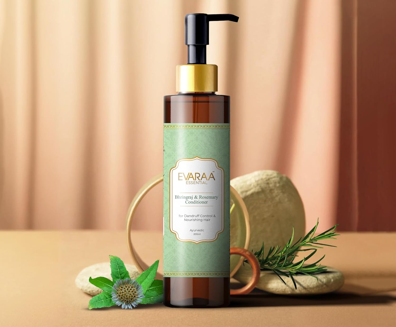 Evaraa Essential Bhringraj & Rosemary Conditioner 200 ml - All Hair Types For Hair Growth Conditioner Visit the EVARAA ESSENTIAL Store evaraa