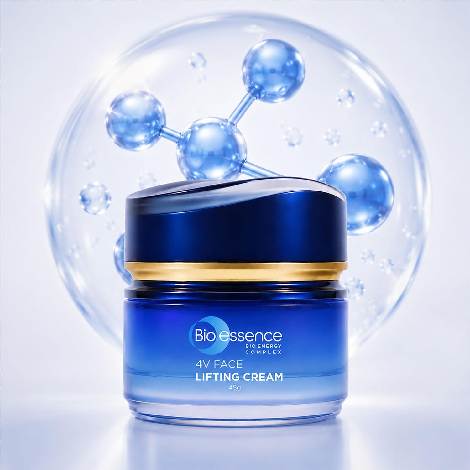 Bio Essence Bio-Vlift Face Firming Cream, Tightening, Double Chin Firming, Hyaluronic Acid, Fermented Rice, Niacinamide, Face Moisturizer for Women, Ideal for All Skin Types, Anti Ageing, 45g Bio Essence