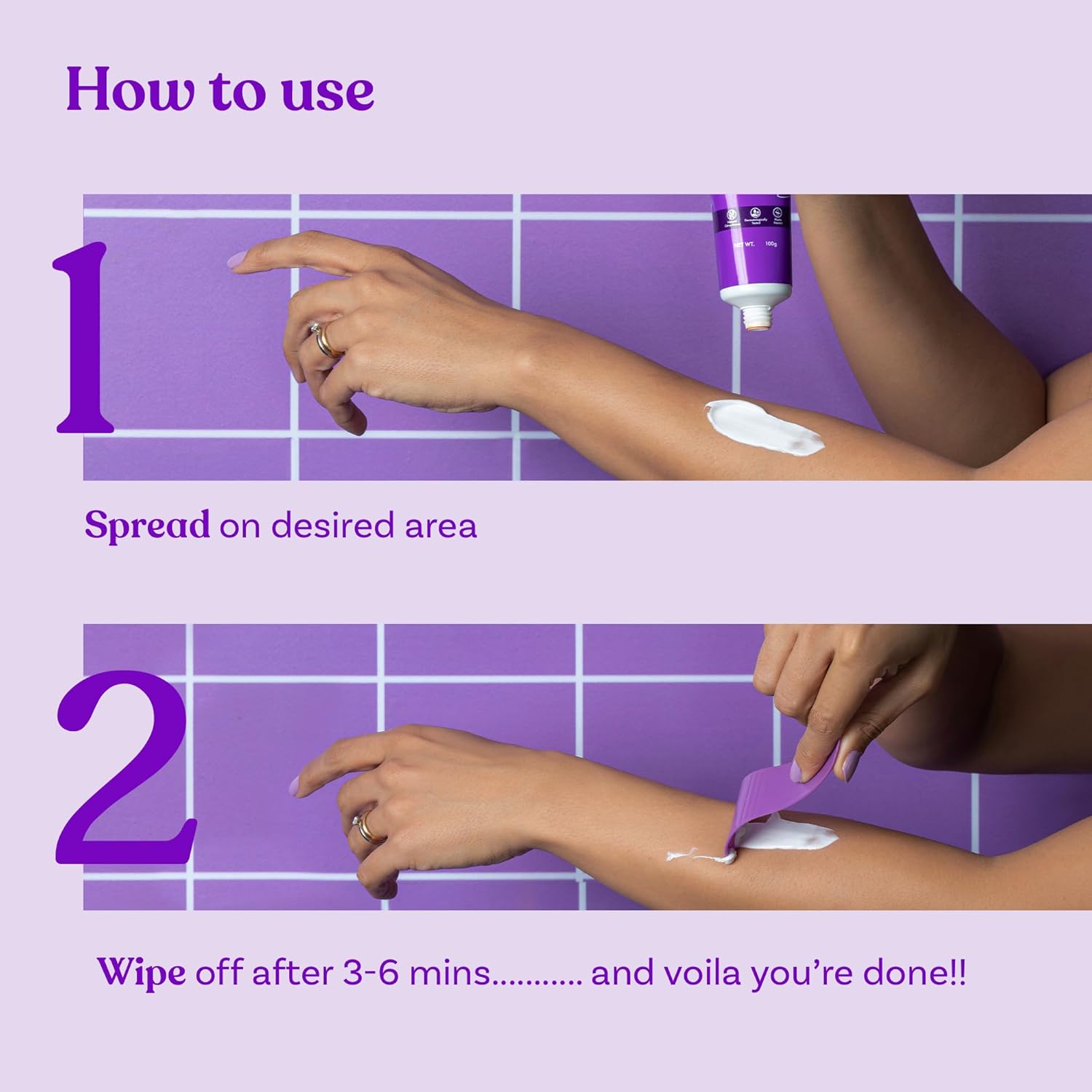 Bombae Shea Butter Hair Removal Cream For Women |(100gm) Suitable For Sensitive Skin, For Body, Legs, and Bikini Line with citrus aroma | No smell, no darkening, no drying|Intimate Hair Removal Cream BOMBAE