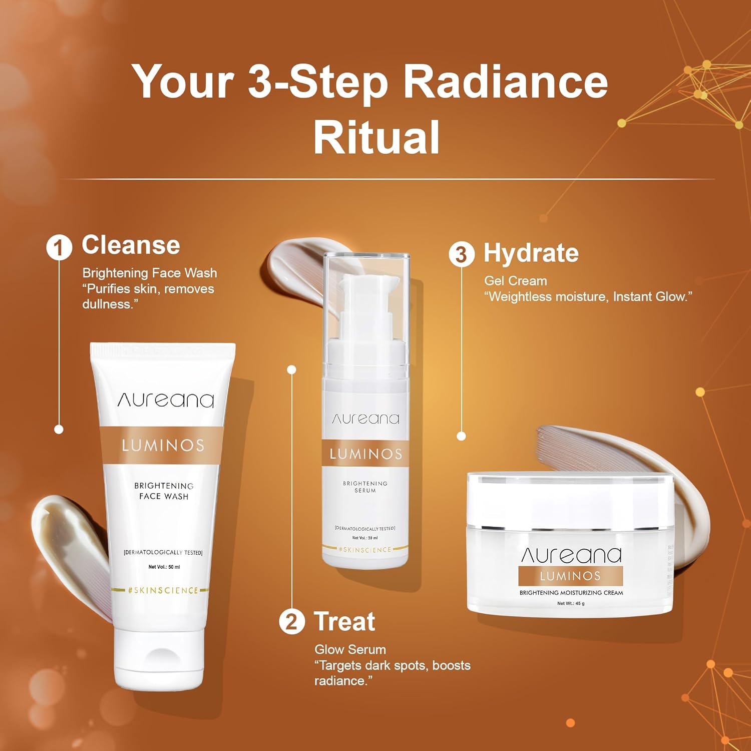 Aureana Luminos Brightening Face Wash 50 ml, No Sulphate, No Paraben, Reduces dark spots, Treats hyperpigmentation, Stimulates new skin cells BEAUTY BUMBLE