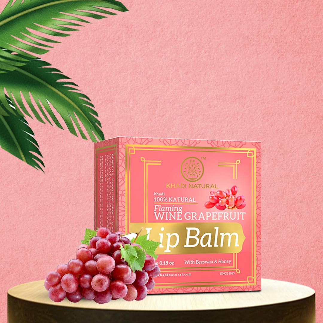 KHADI NATURAL Flaming WINE GRAPE FRUIT Lip Blam 5g KHADI NATURAL