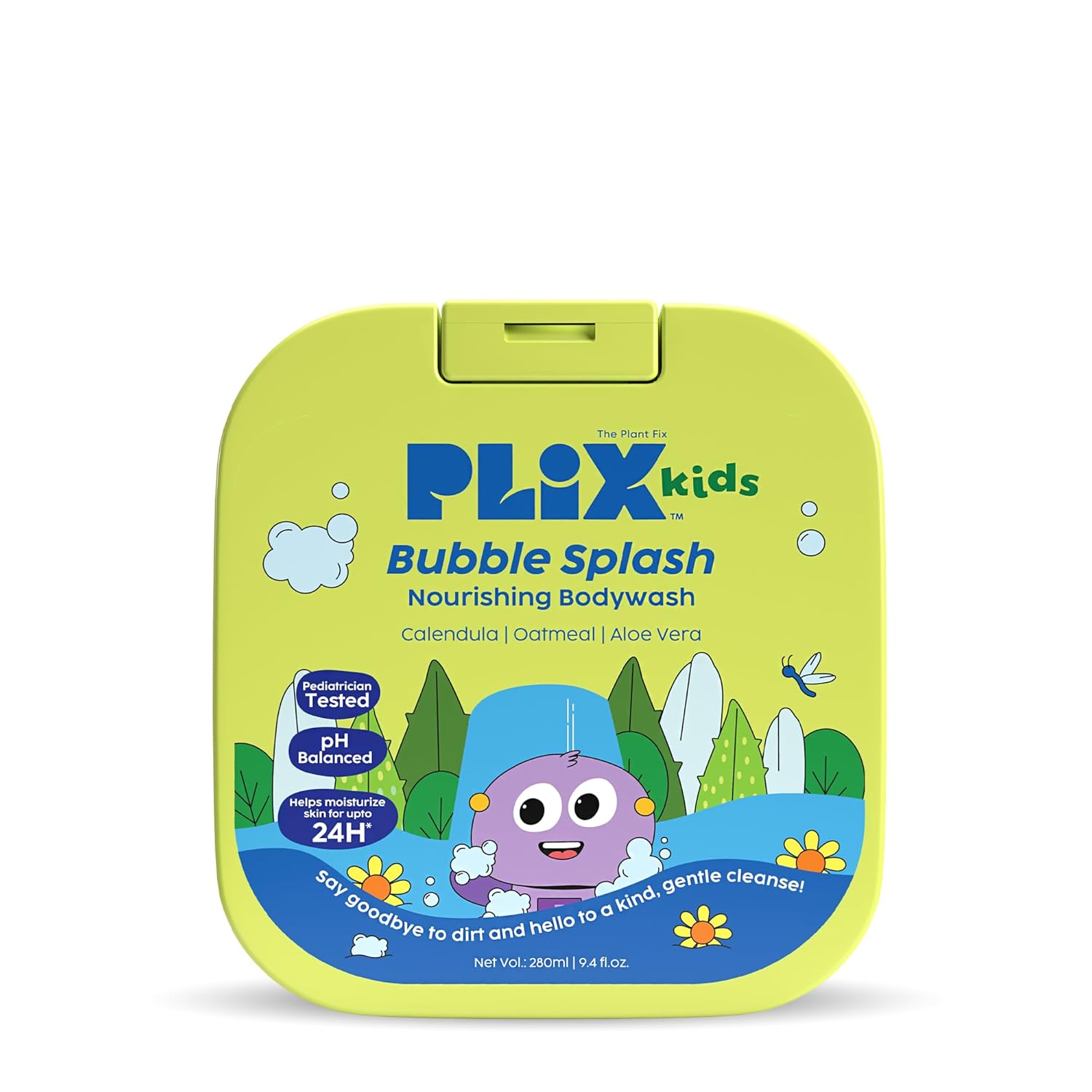 Plix Kids Bubble Splash Nourishing Body Wash | Gentle cleansing without dryness | 24-hour hydration | Strengthens skin barrier & soothes sensitive skin | Sulfate-free & dermatologically tested | 280ml Beauty Bumble