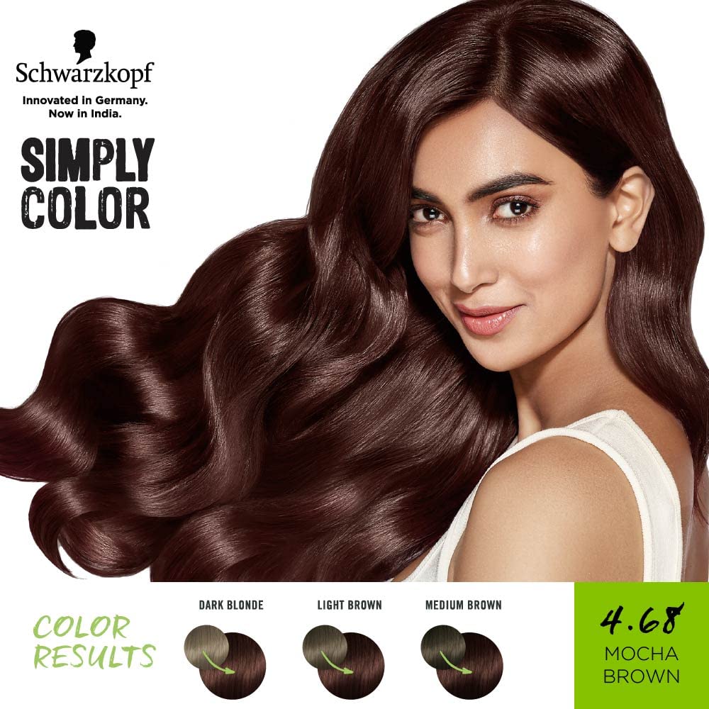 Schwarzkopf SIMPLY COLOR PERMANENT COLOR 4.68 MOCHA BROWN Natural hair color 142.5 ml Schwarzkopf