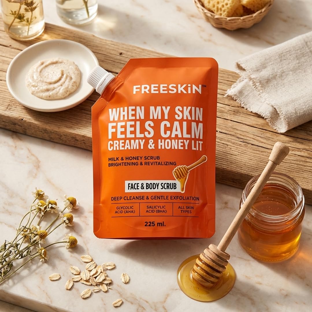 Freeskin Milk & Honey Scrub 225ML freeskin