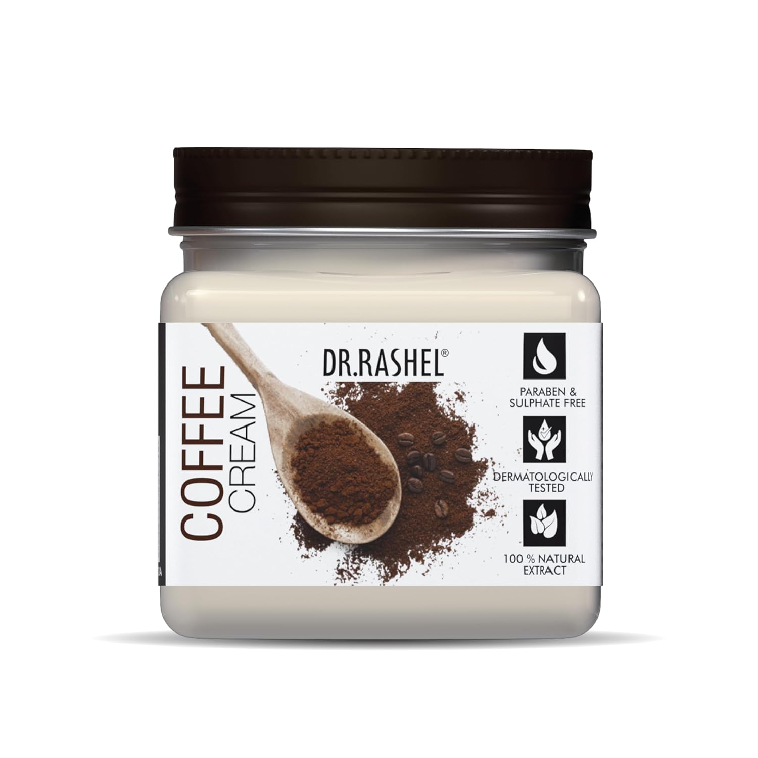 DR.RASHEL Coffee Face And Body Cream For Women and Men (380 Ml) | All Skin Types |Soft and Healthy Skin | Repairing & Nourishment | Deep Hydration & Moisturization | 100% Vegan | Paraben Free Dr. Rashel