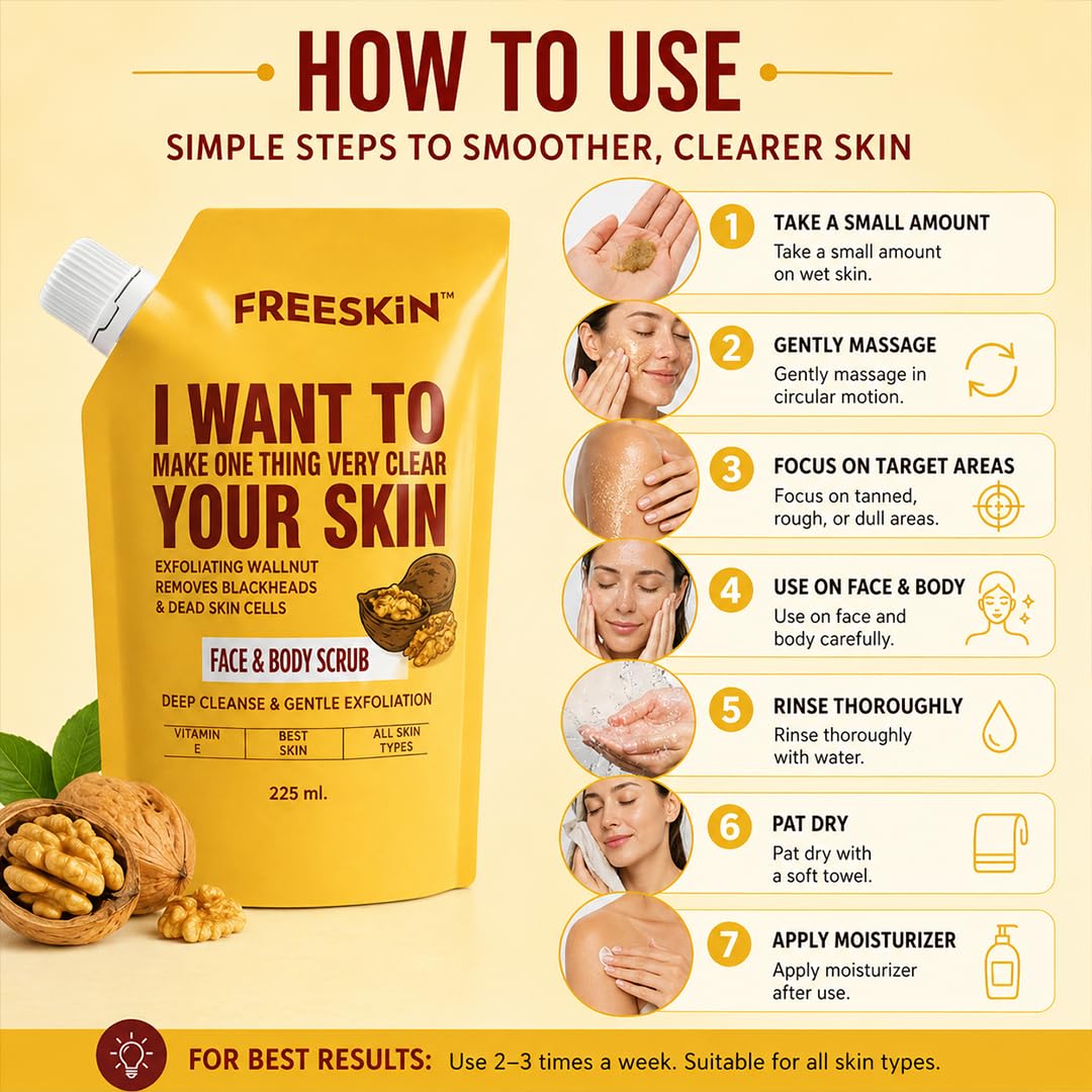 Freeskin Wallnut Scrub 225ML freeskin
