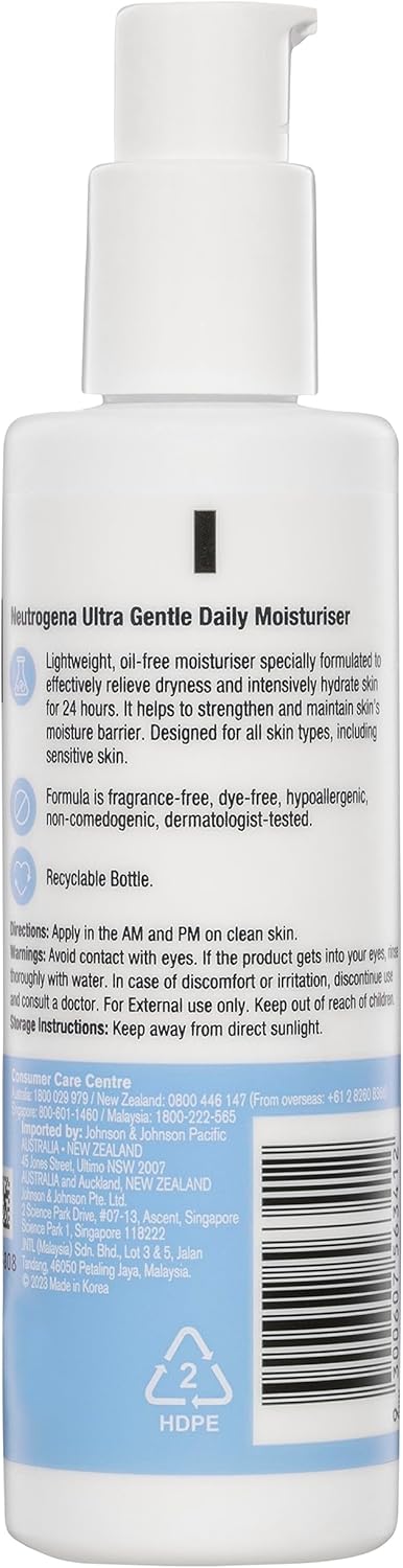 Neutrogena Ultra Gentle Daily Face Moisturiser Sensitive 100mL Neutrogena