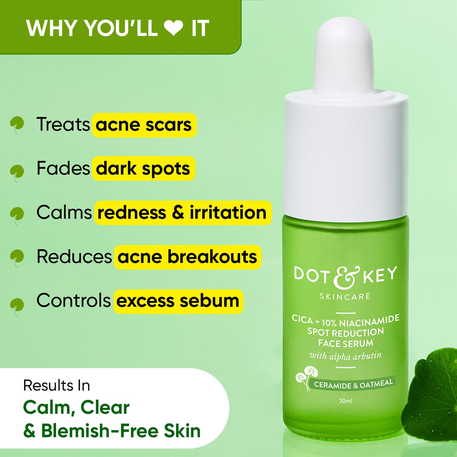 DOT & KEY CICA | +10% Niacinamide Spot Reduction | Face Serum | 20Ml Dot & Key