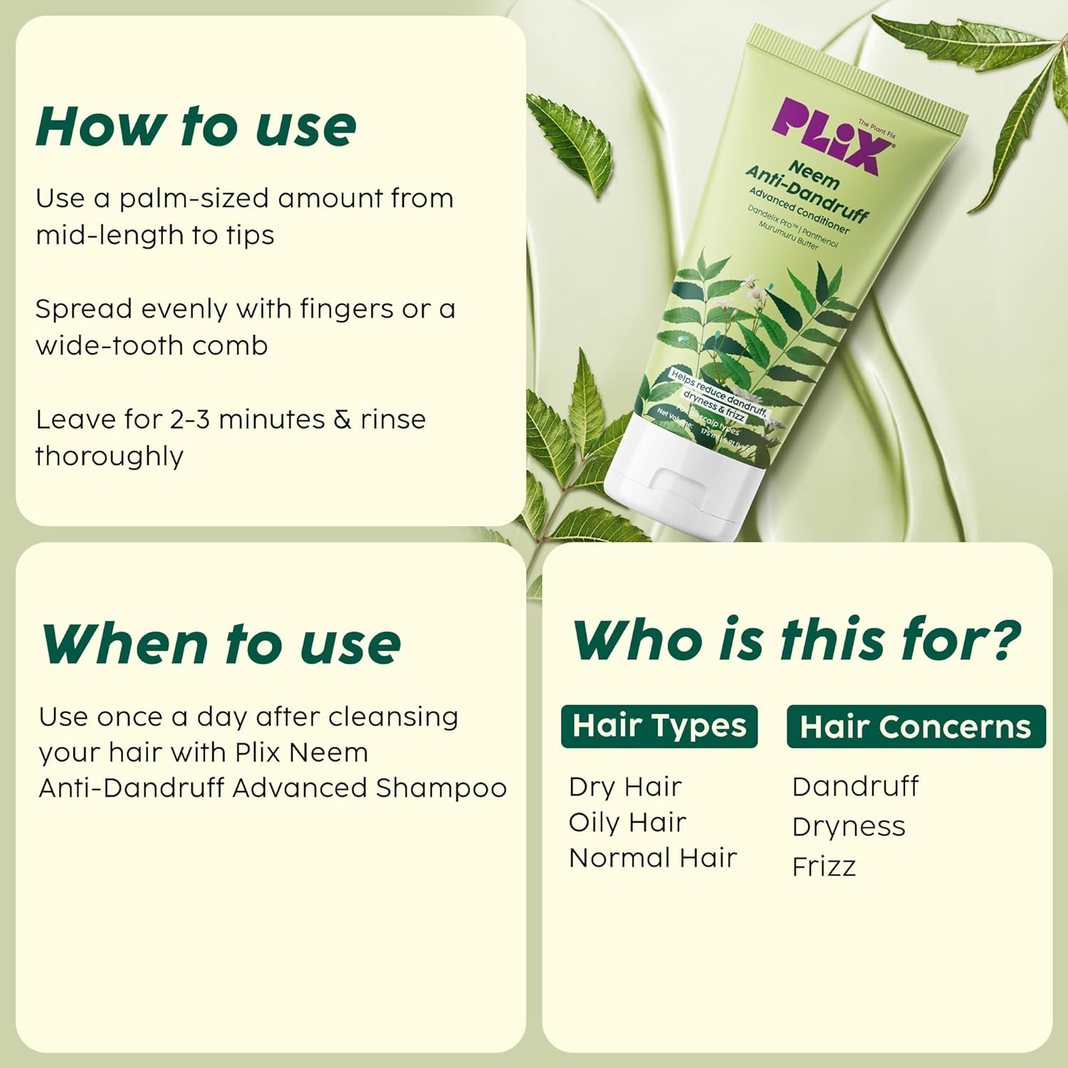 Plix Neem Anti-Dandruff Advanced Conditioner 175ml PLIX