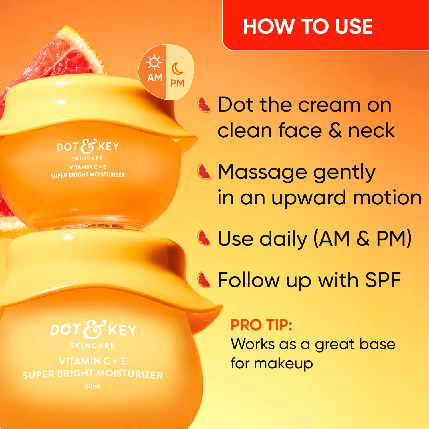 Dot & Key Vitamin C + E | Sorbet Super Bright Moisturizer For Face | 60Ml Dot & Key
