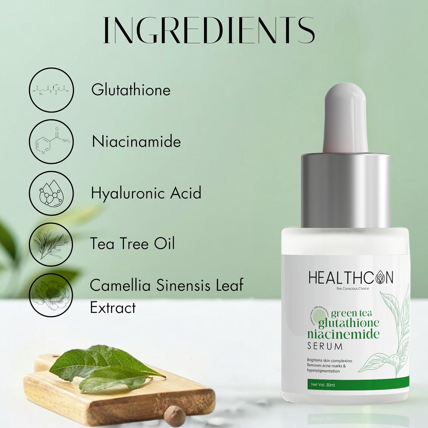 Healthcon Green Tea Glutathione Serum 30ML Beauty Bumble