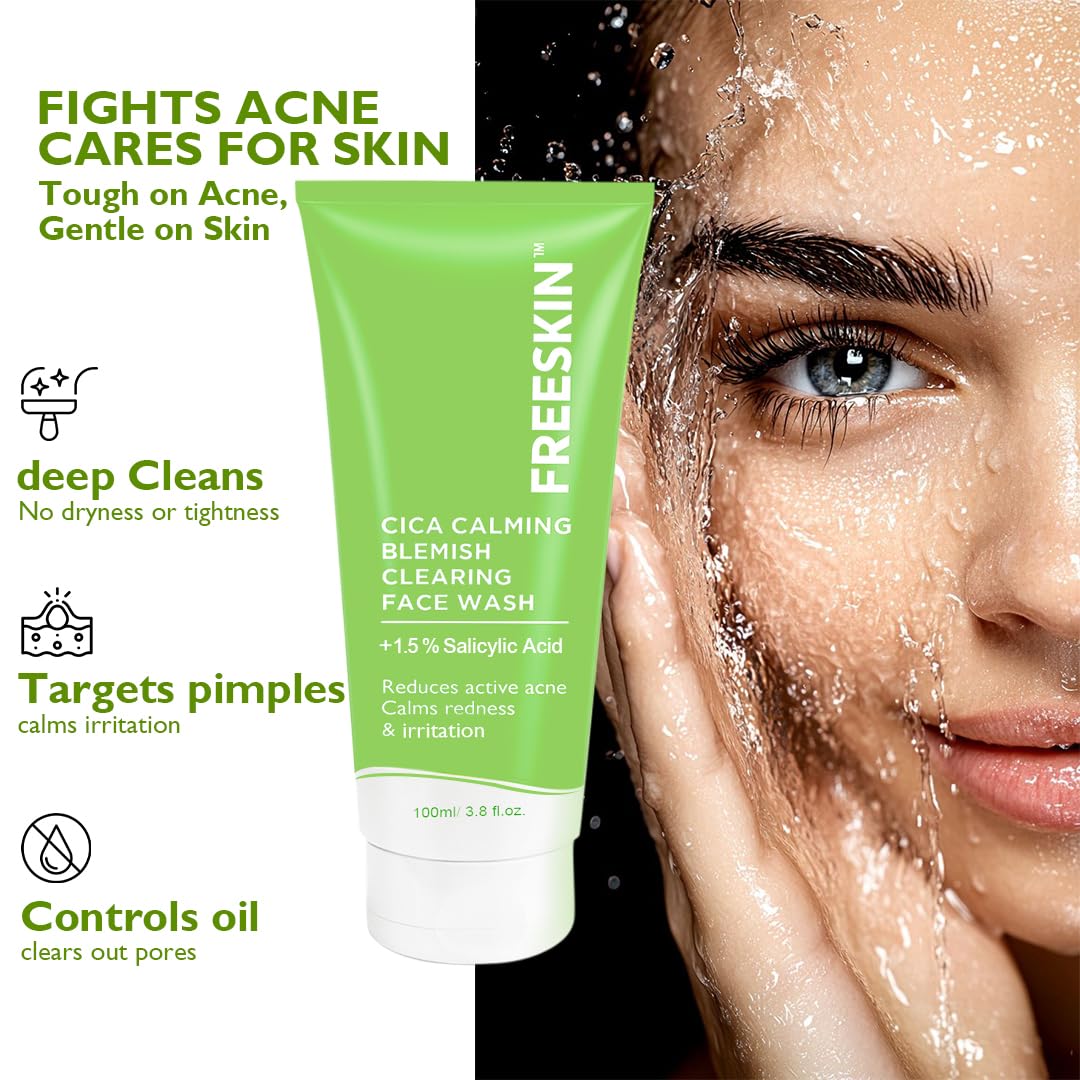 Freeskin Cica Calming Blemish Clearing Face Wash 100ML freeskin