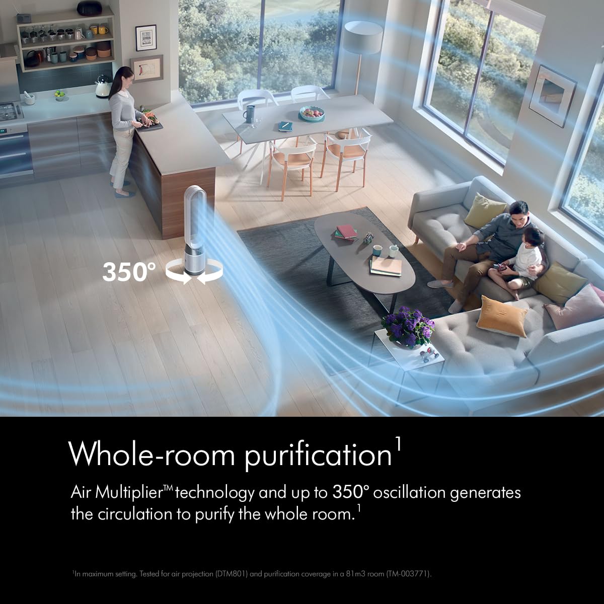 Dyson Air Purifier TP10 Cool Gen1 | Covers 600 Sq. Ft| Advanced HEPA H13 filtration|Removes 99.95% of allergens & pollutants as small as PM 0.1|Remote Control| 2 Year Warranty Dyson