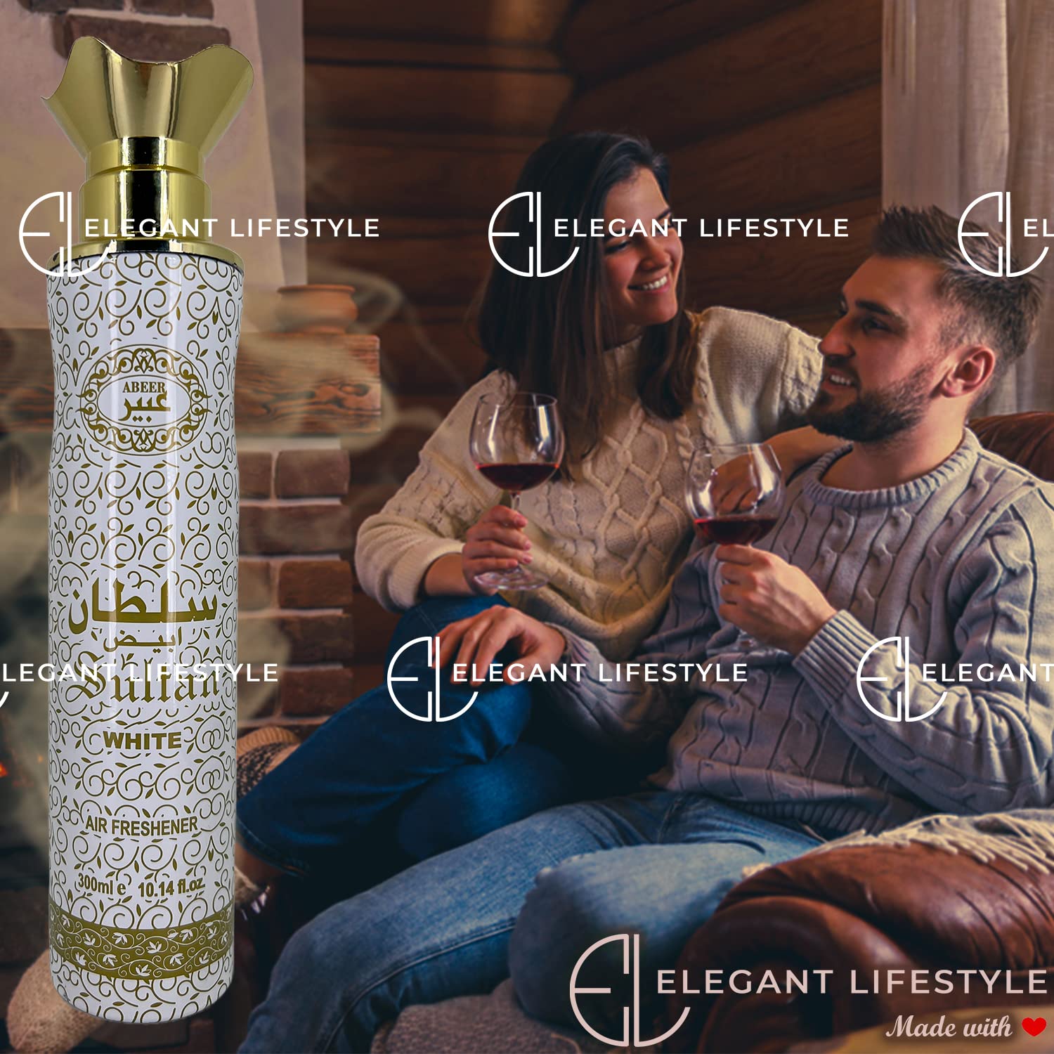 ABEER  Elegant Lifestyle Air Freshener for Home & Office, Fragrance Spray (Abeer AL Oud Fragrance) 300 ml ABEER