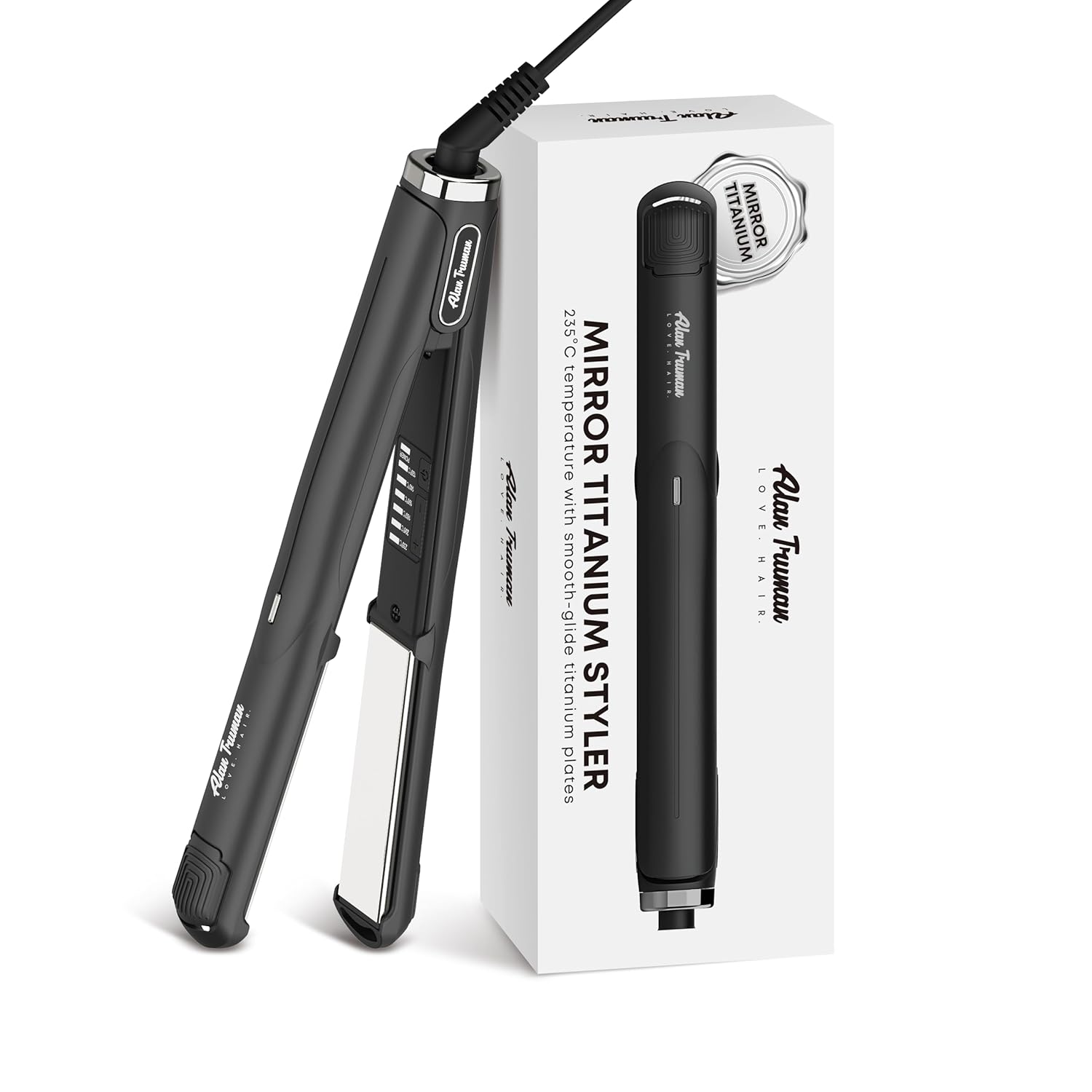 ALAN TRUMAN Love Hair Mirror Titanium Straightener ALAN TRUMAN