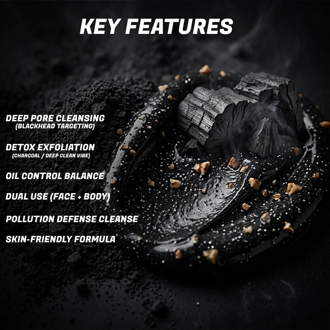 Freeskin Activated Charcoal Scrub 225ML freeskin