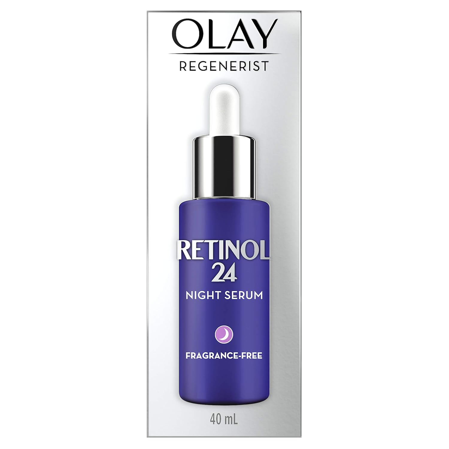 Olay Retinol 24 MAX Night Smoothing Serum, Fragrance – Free, 1.3 Oz Olay