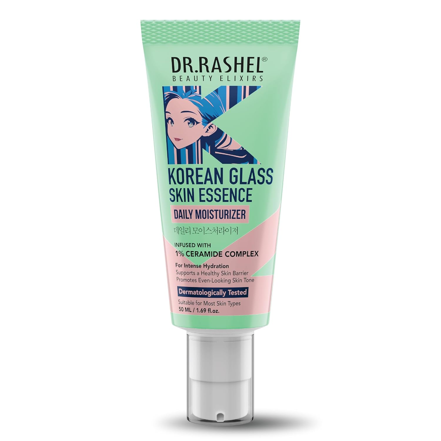 DR.RASHEL Korean Moisturiser with 1% ceramide and Rice Water for Glass skin (50 ml) Dr. Rashel