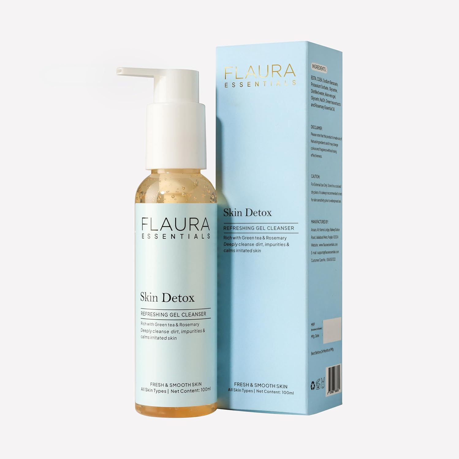 FLAURA ESSENTIALS SKIN DETOX GEL CLEANSER 100ML Flaura