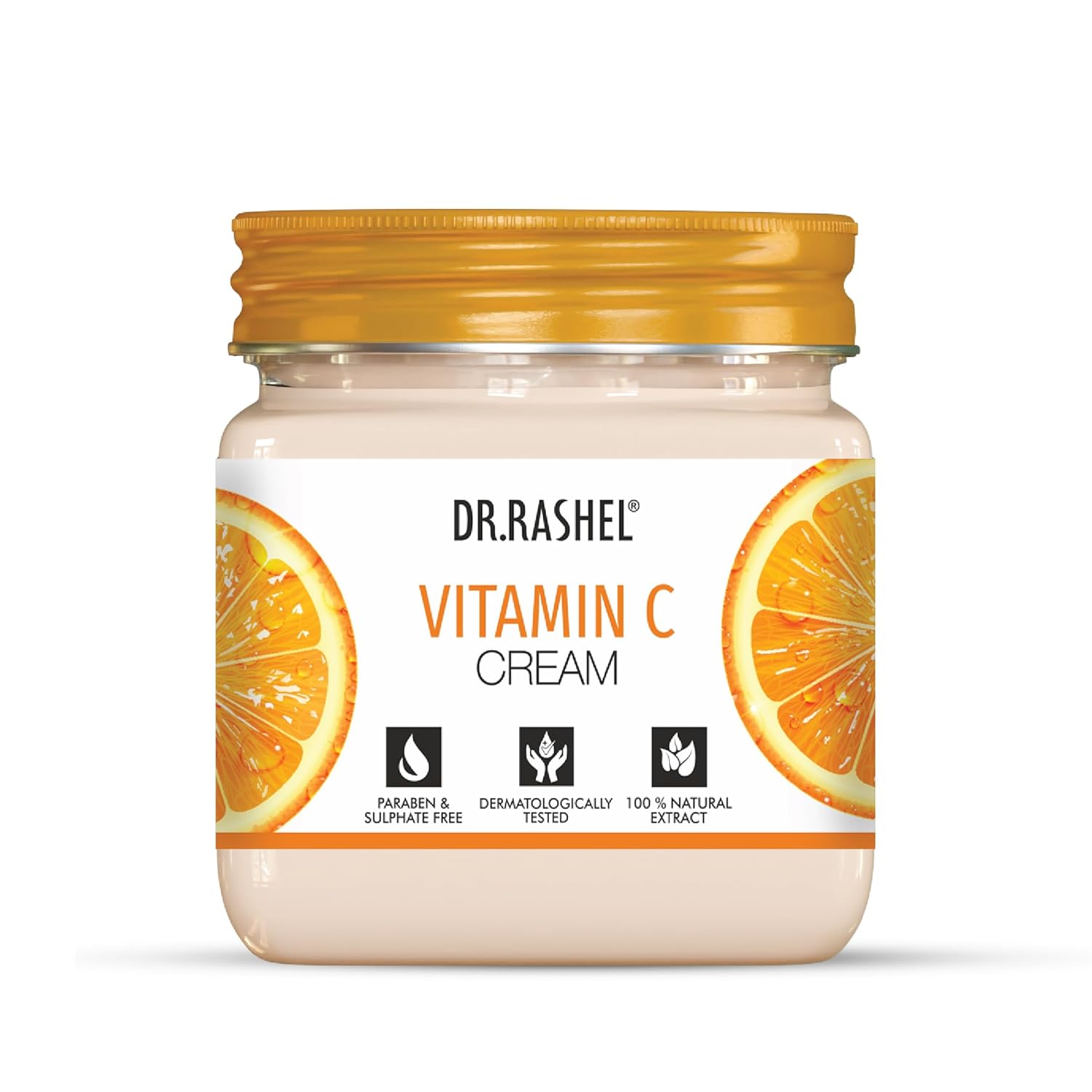 DR.RASHEL Vitamin C Cream For Men & Women With Goodness of Orange Extract & Glycerin (380 Ml) | Hydrating & Moisturizing Facial Cream |soothing & Cleansing Facial Cream For All Skin Types Dr. Rashel