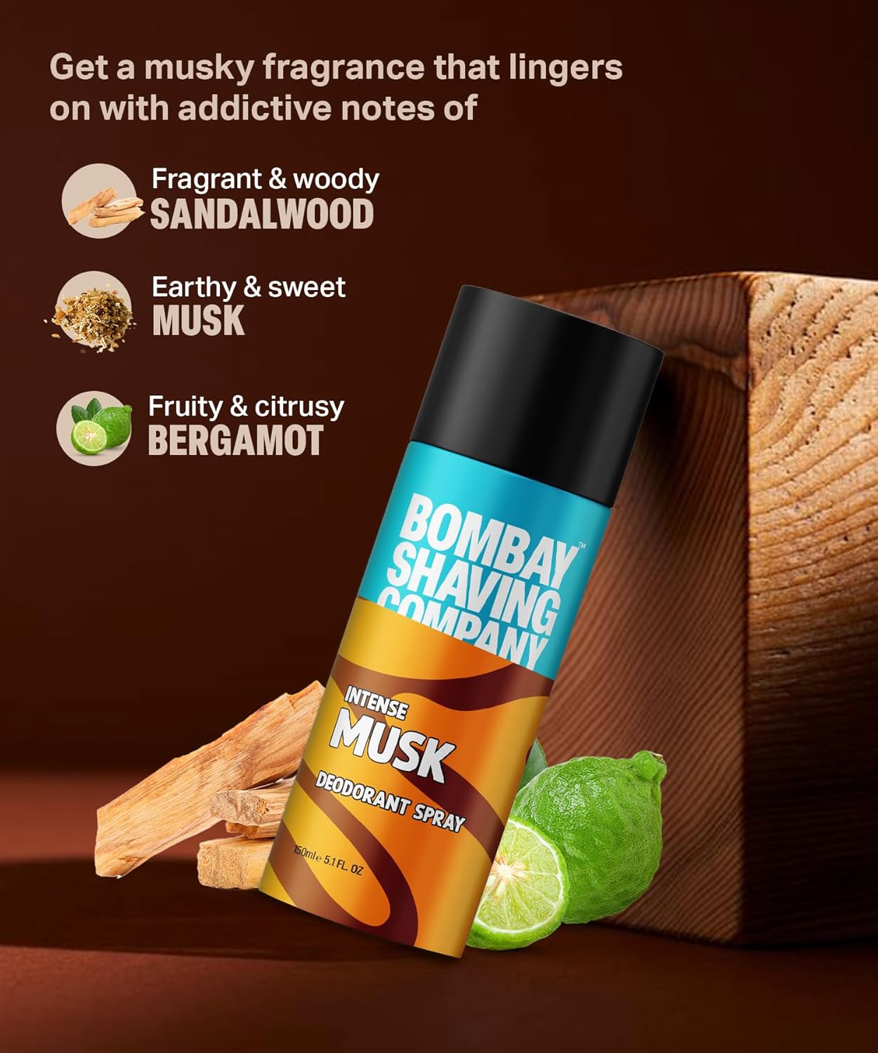 Bombay Shaving company Deodorant Spray - Musk 150ml Beauty Bumble