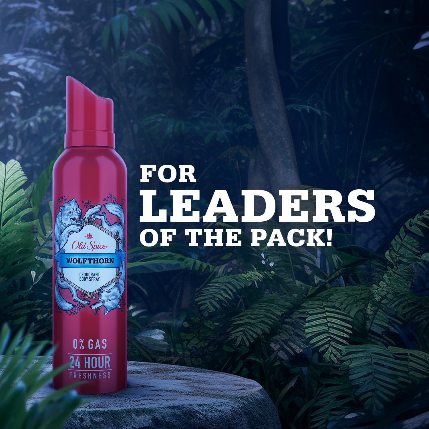 Old Spice Wolfthorn No Gas 24 hour Long Lasting Freshness Deodorant Perfume Body Spray For Men, 140ml OLD SPICE