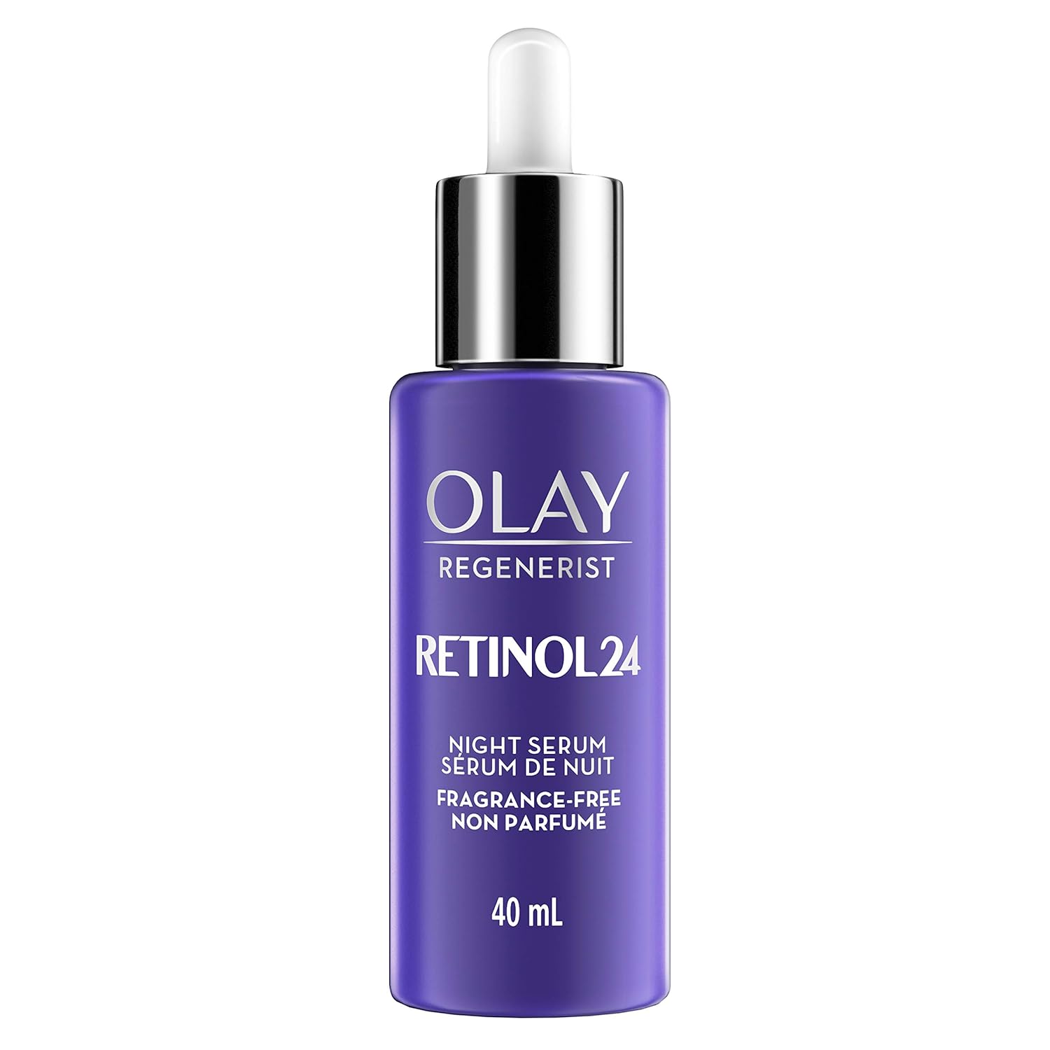 Olay Retinol 24 MAX Night Smoothing Serum, Fragrance – Free, 1.3 Oz Olay