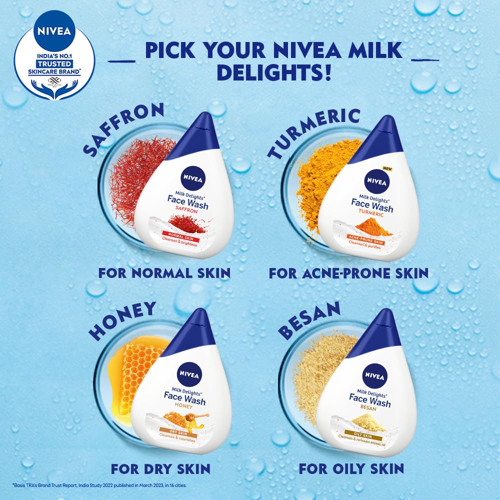 Nivea Milk Delights Face Wash With Rose For Sensitive Skin, 100 ml NIVEA