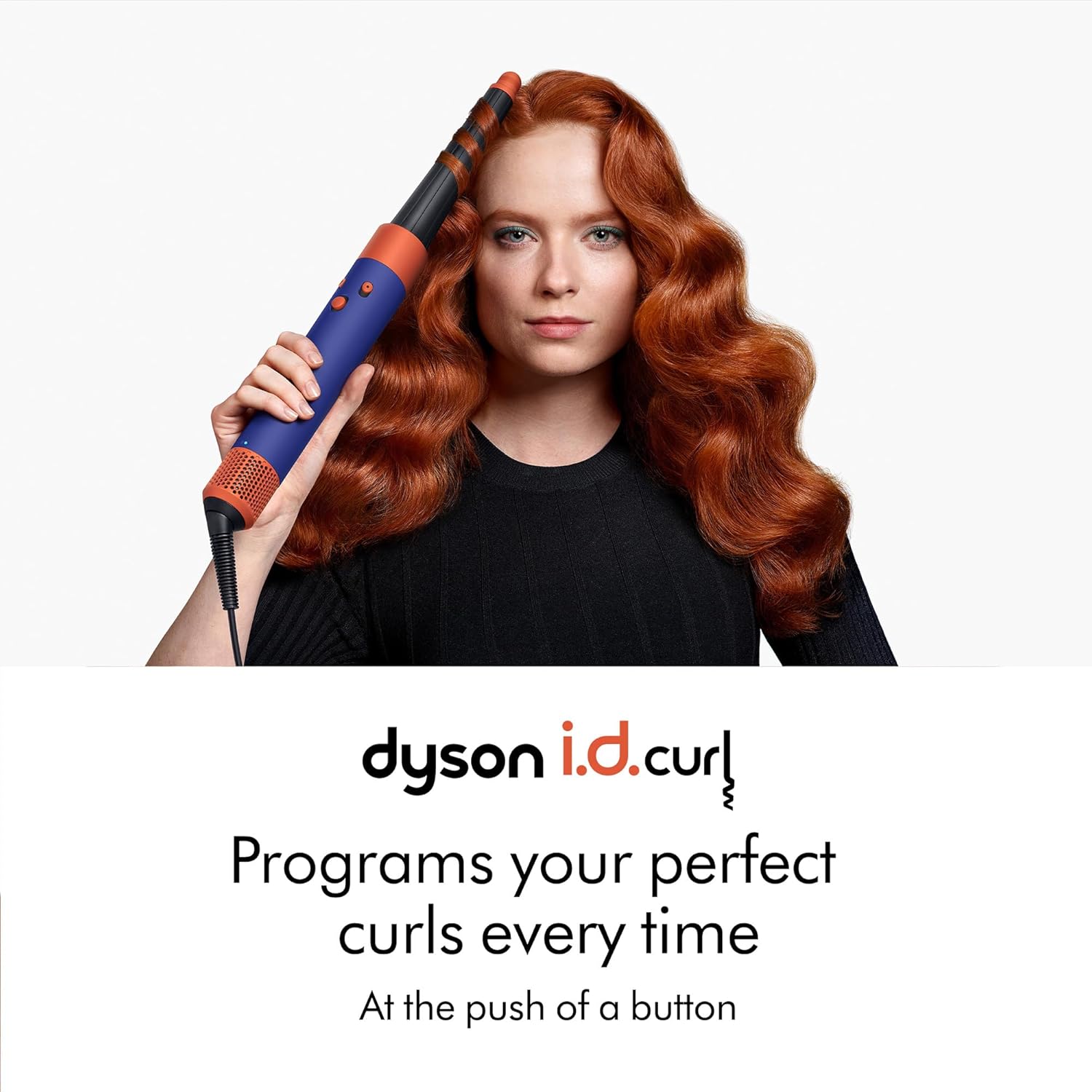 Dyson Airwrap i.d. App Connected Intelligent Multistyler|Personalize Curl Sequence|6 in 1|Dry|Curl|Shape|Smooth|Hide Flyaways|No Heat Damage|7 Styling, 3 Speed & 3 Heat Settings|2 Year Warranty (Vinca Blue/Topaz) Dyson