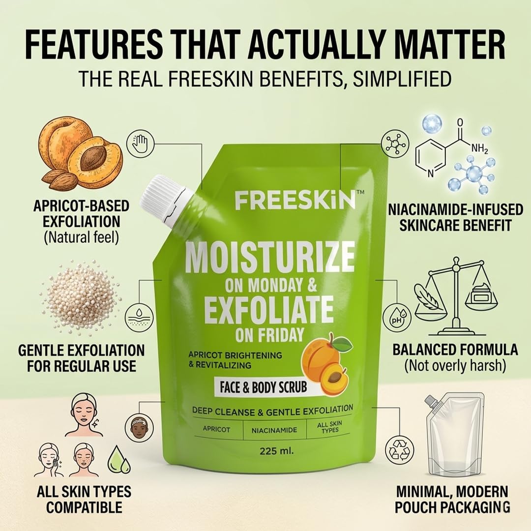Freeskin Apricot Scrub 225ML