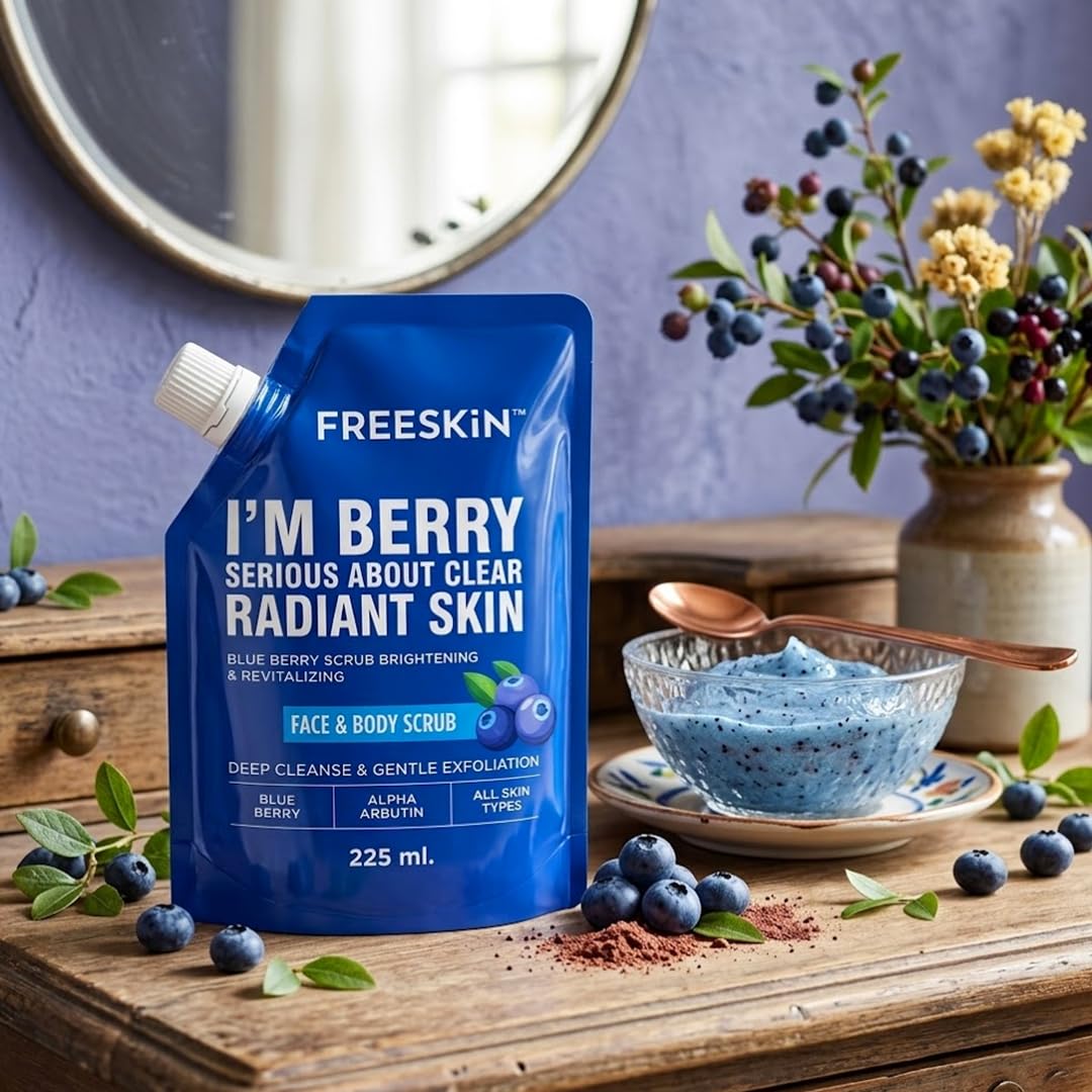 Freeskin Blue Berry Scrub 225ML freeskin
