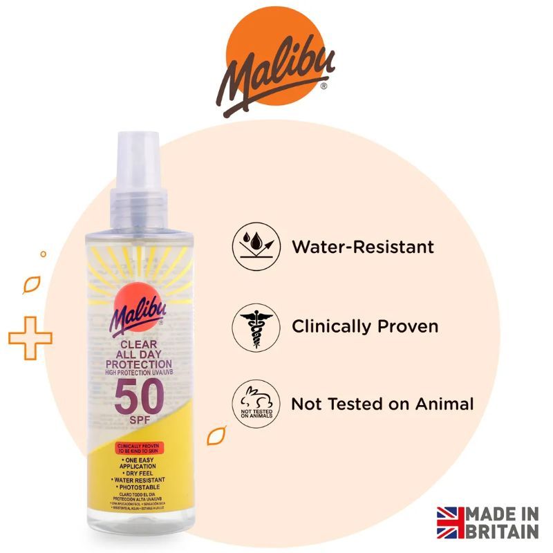 Malibu All Day Protection 50 SPF Spray 250ml Malibu