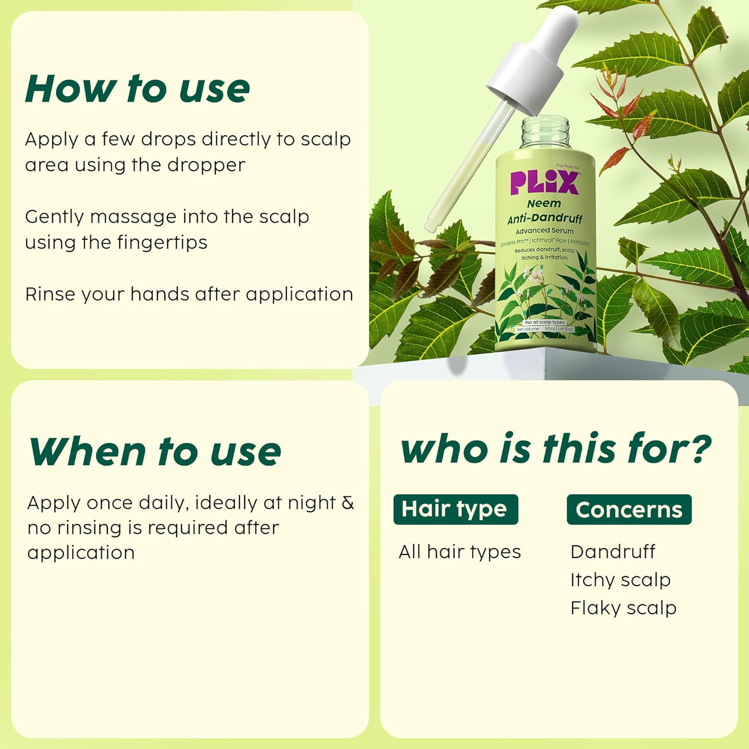 Plix Neem Anti-Dandruff Advanced Serum50ml PLIX