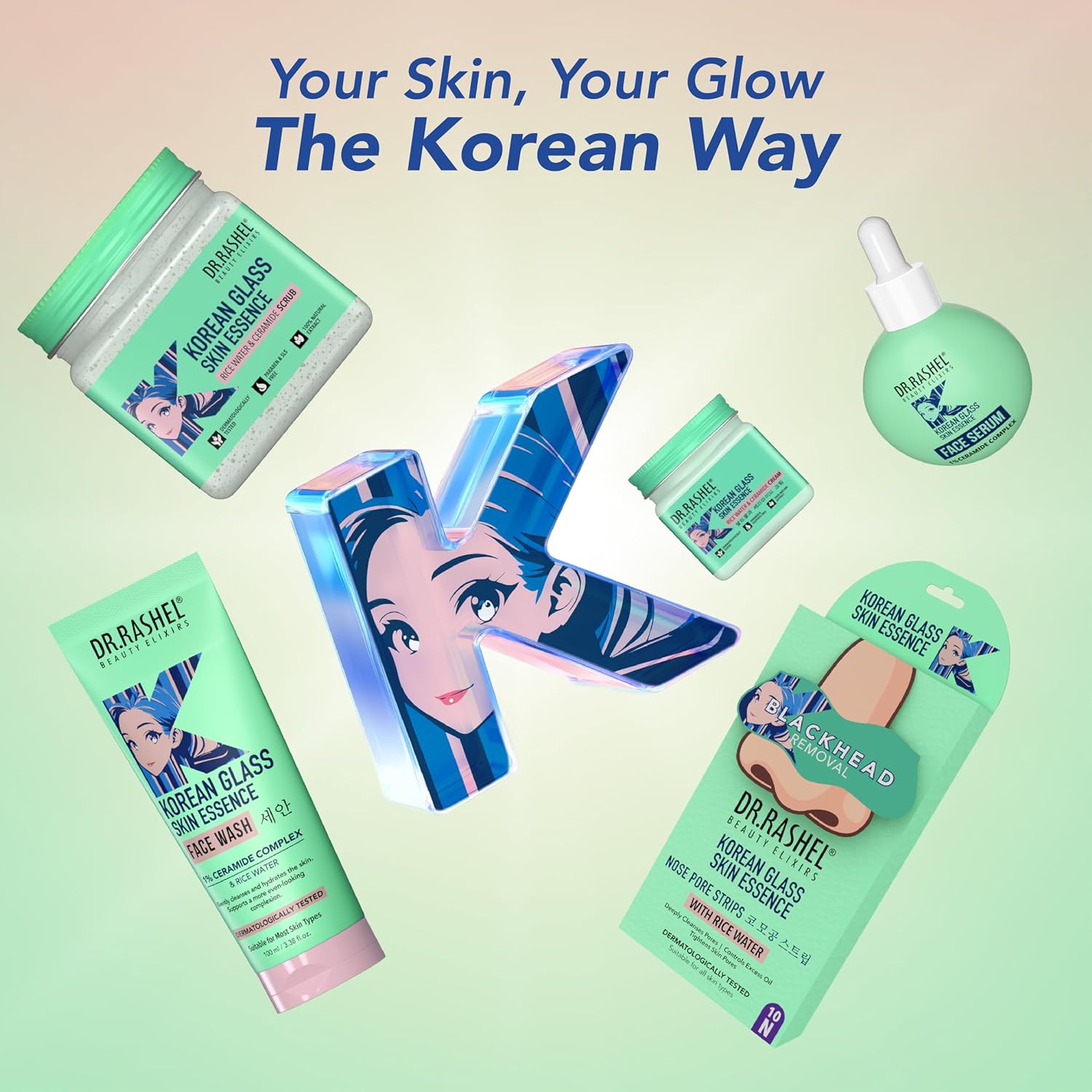Dr.Rashel Korean Face Serum | Niacinamide & Hyaluronic Acid | 1% Ceramide Complex | Anti-Aging & Glowing Skin | 30ml Dr. Rashel