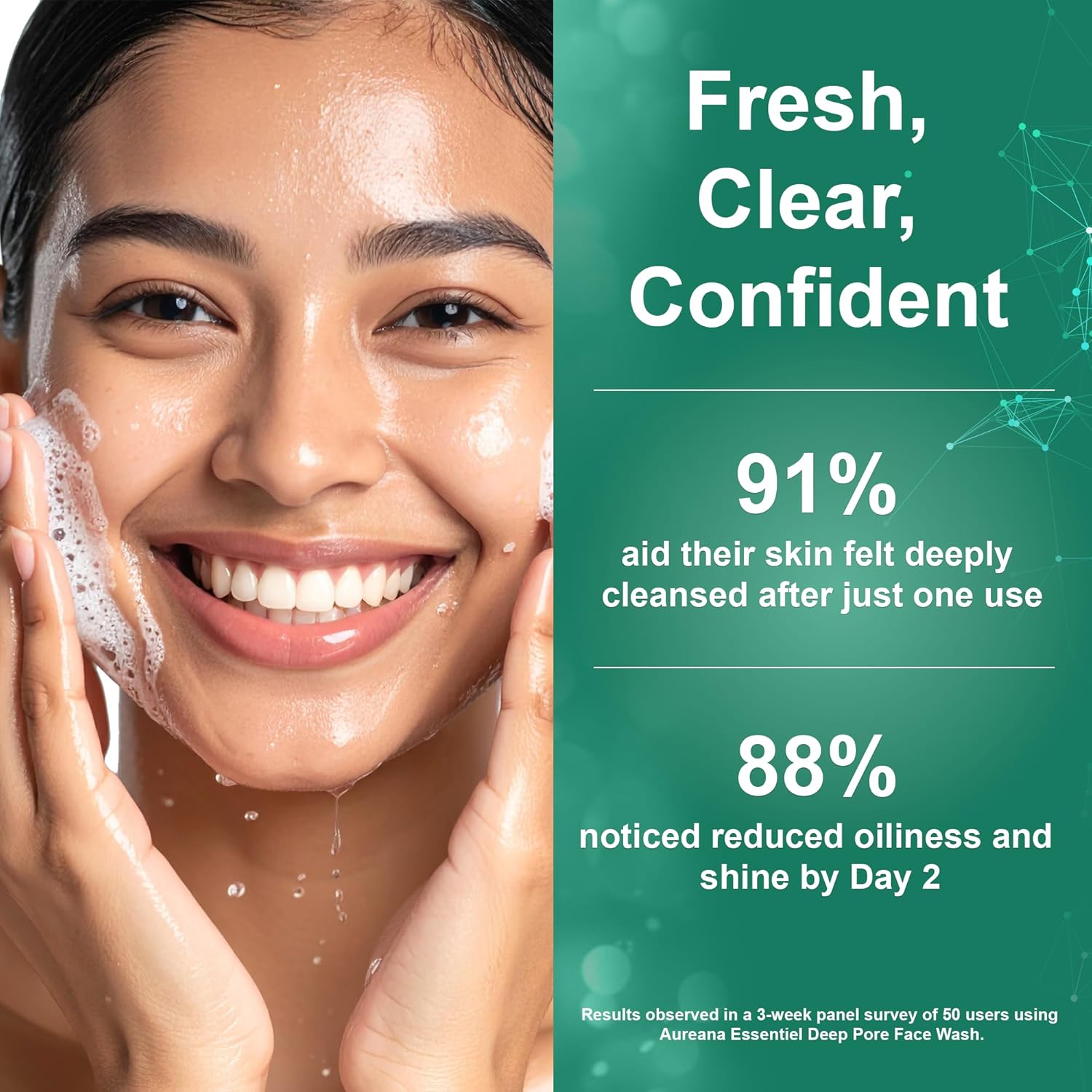 Click to see full view Aureana Essentiel Deep Pore Face Wash with Salicylic Acid (50ml) I Exfoliating Face Wash for Women & Men I Vegan, Hypoallergenic & Dermatologically Tested BEAUTY BUMBLE