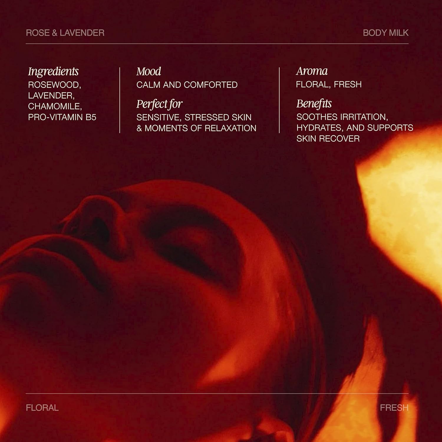 eleme Rose & Lavender Body Milk – Lightweight Daily Moisturiser for Soft, Nourished & Calm Skin - 200ml eleme