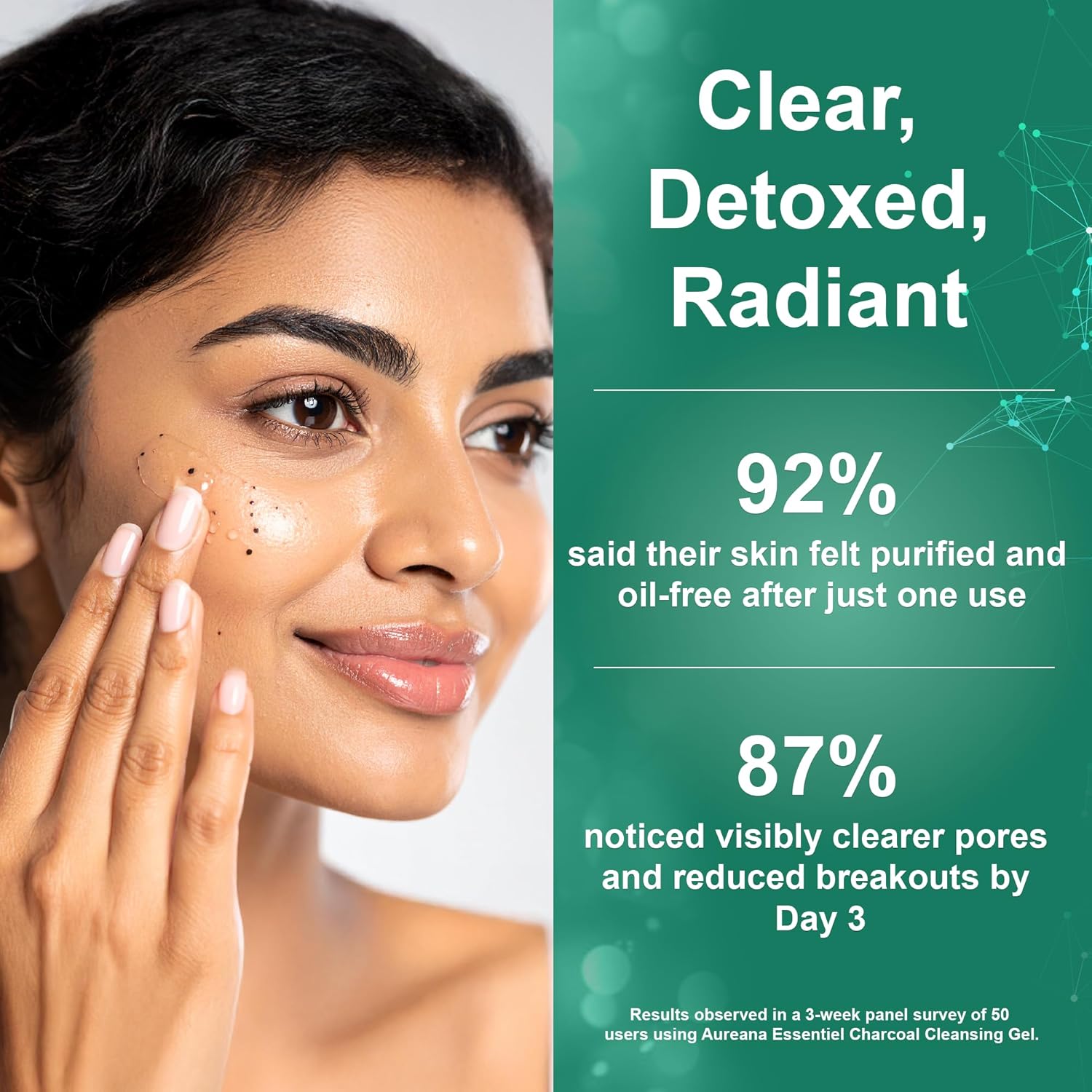 Aureana Essentiel Charcoal Cleansing Gel (100ml) for Deep Pore Cleansing & Oil Control I Face Cleanser for Acne Prone Skin I Vegan, Hypoallergenic & Dermatologically Tested BEAUTY BUMBLE